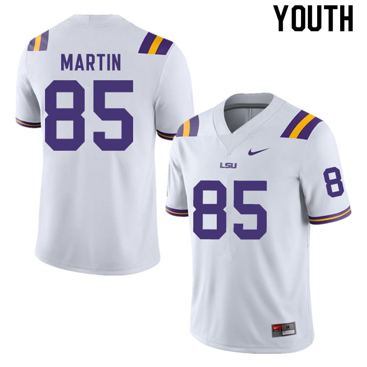 Youth #85 Michael Martin LSU Tigers College Football Jerseys Sale-White